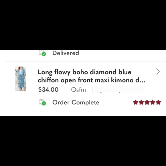 5⭐Long flowy boho diamond blue chiffon open front maxi kimono duster cardigan - Picture 4 of 4